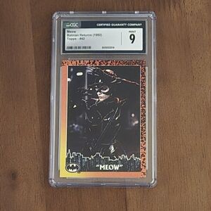 1992 Topps Batman Returns #42 ‘Meow’ Catwoman – CGC 9 Mint – Pop 1